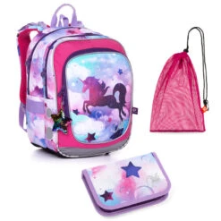 Set Topgal ENDY 20002 G - Schulrucksack Mi+t Federmäppchen + Schuhbeutel