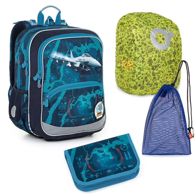 Schulset Topgal BAZI 22014 B - Schulrucksack + Federmäppchen + Schuhbeutel + Regenhülle 1 Schulset Topgal BAZI 22014 B - Schulrucksack + Federmäppchen + Schuhbeutel + Regenhülle