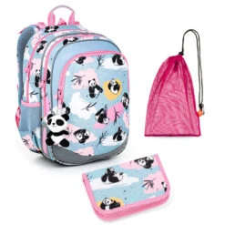 Schulset Topgal ELLY 22004 G - Schulrucksack + Federmäppchen + Schuhbeutel