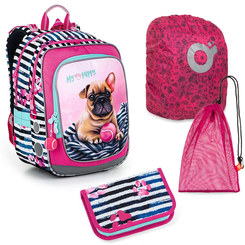Schulset Topgal ENDY 22005 G - Schulrucksack + Federmäppchen + Schuhbeutel + Regenhülle 1 Schulset Topgal ENDY 22005 G - Schulrucksack + Federmäppchen + Schuhbeutel + Regenhülle