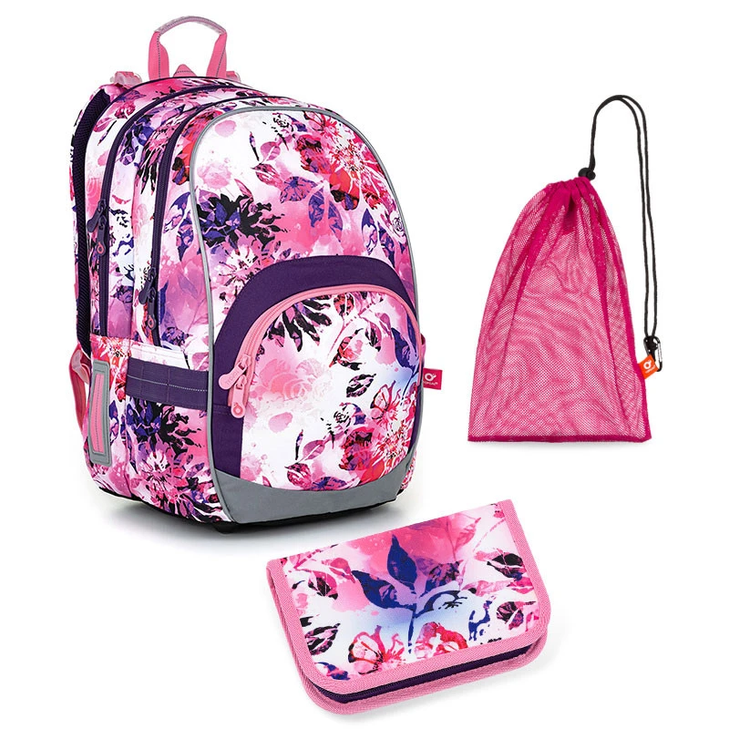 Schulset Topgal KIMI 22011 G - Schulrucksack + Federmäppchen + Schuhbeutel 1 Schulset Topgal KIMI 22011 G - Schulrucksack + Federmäppchen + Schuhbeutel