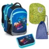 Schulset Topgal COCO 22017 B - Schulrucksack + Federmäppchen + Schuhbeutel + Regenhülle