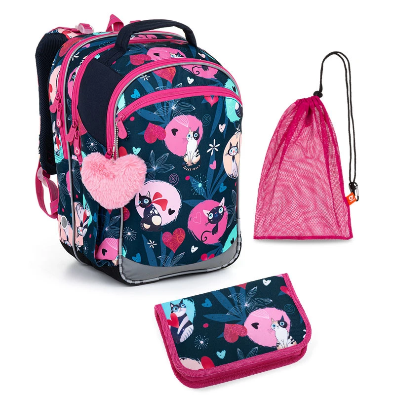 Schulset Topgal COCO 22054 G - Schulrucksack + Federmäppchen + Schuhbeutel 1 Schulset Topgal COCO 22054 G - Schulrucksack + Federmäppchen + Schuhbeutel