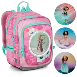 Großes Schulset Topgal ENDY 23005 G - Schulrucksack + Federmäppchen + Schuhbeutel + Regenhülle -Topgal 72266