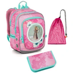 Schulset Topgal ENDY 23005 G - Schulrucksack + Federmäppchen + Schuhbeutel