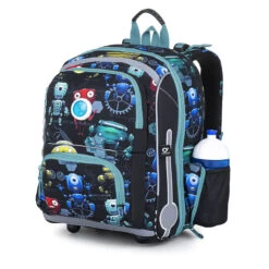 Großes Schulset Topgal BEBE 23011 B - Schulrucksack + Federmäppchen + Schuhbeutel + Regenhülle -Topgal 72614